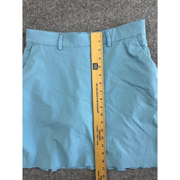 KJUS Iris Skort Women's 36/S Blue Pockets Belt Loops Side Zipper Pleated Back - Picture 6 of 9